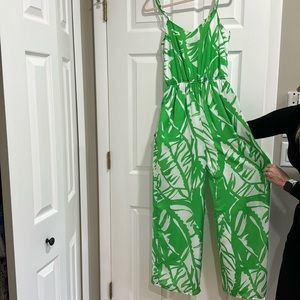 Lily Pulitzer green and white jumpsuit